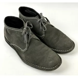 John Varvatos Chukka Boots Mens Size 10.5 M Suede Charcoal Shoes Ankle Boots