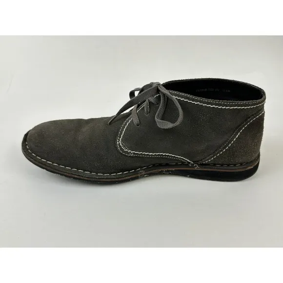 John Varvatos Chukka Boots Mens Size 10.5 M Suede Charcoal Shoes Ankle Boots
