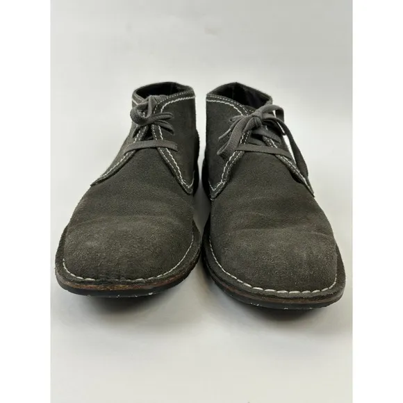 John Varvatos Chukka Boots Mens Size 10.5 M Suede Charcoal Shoes Ankle Boots