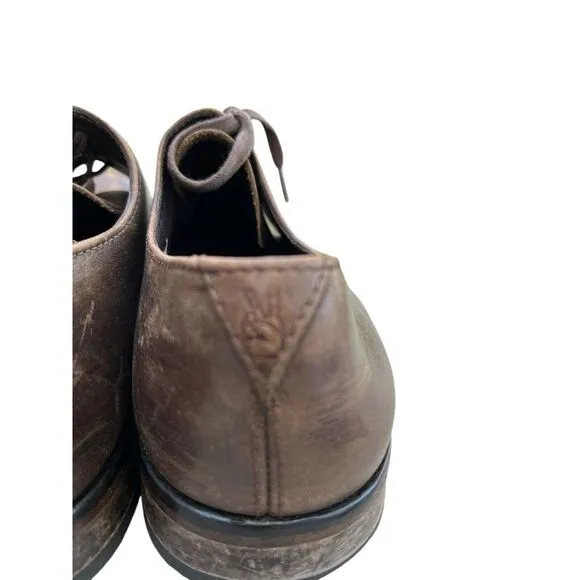 John Varvatos Oxford Darby Lace up‎ Dress Shoe Men's Brown, Size 9