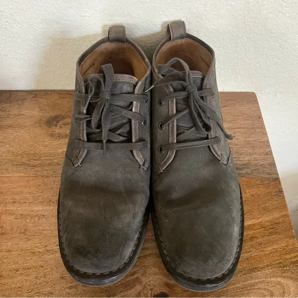 John Varvatos Suede Grey Lace Up Boots Size 10M