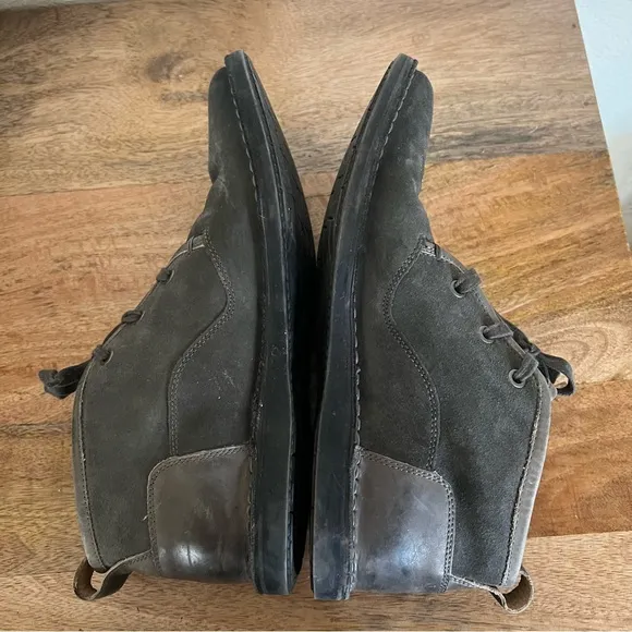 John Varvatos Suede Grey Lace Up Boots Size 10M