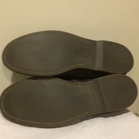 John Varvatos USA mens Slip On Leather loafers/ boat shoes size 11.5 dark grey
