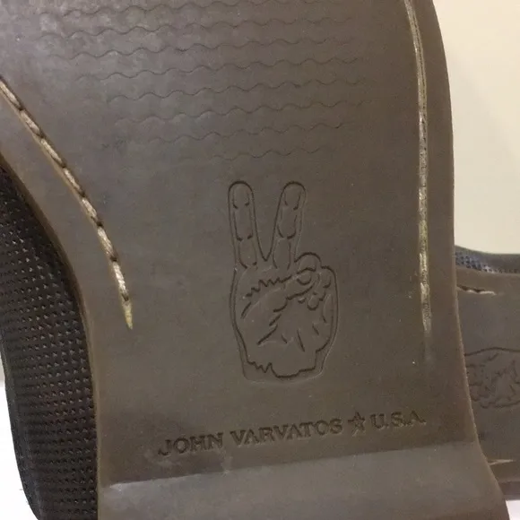 John Varvatos USA mens Slip On Leather loafers/ boat shoes size 11.5 dark grey