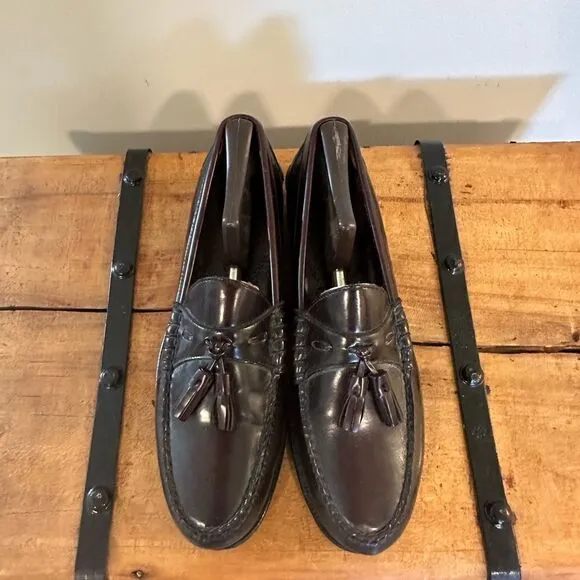 Johnston &amp; Murphy Dress shoes Tassel Burgandy size 8 D