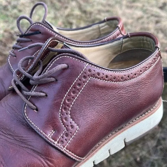 Johnston &amp; Murphy Holden Mahogany Brown comfort casual dress oxford lace up