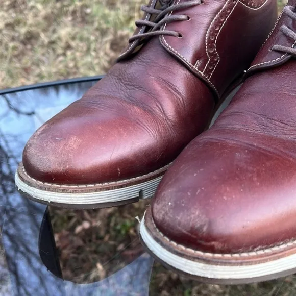 Johnston &amp; Murphy Holden Mahogany Brown comfort casual dress oxford lace up