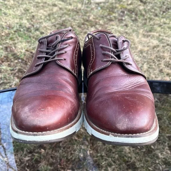 Johnston &amp; Murphy Holden Mahogany Brown comfort casual dress oxford lace up