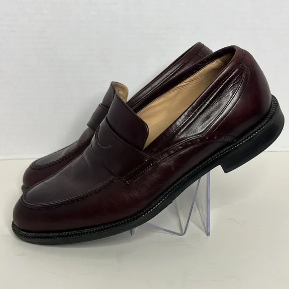 Johnston &amp; Murphy Men’s Shoes Signature Series Penny Loafers Sheepskin 8.5