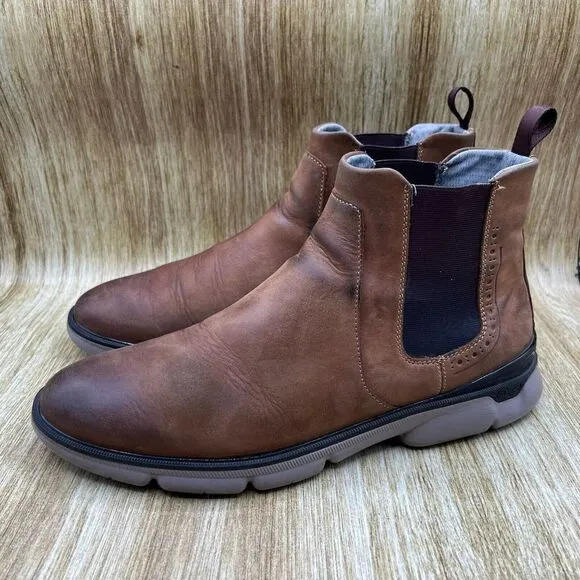 Johnston‎ &amp; Murphy XC4 Tanner Chelsea Boots Men's Size 11 M Brown Ankle Shoes