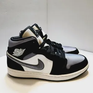 Jordan 1 Mid SE Mens Satin Smoke Grey  852542-011 Size 9 Shoes/Sneakers