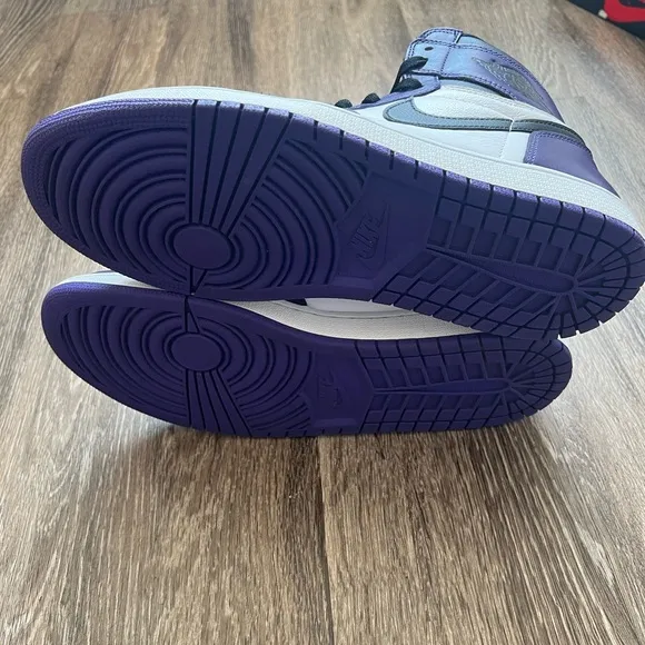 Jordan 1 Retro High Court Purple White Size 12