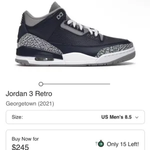 Jordan 3 Retro Men's Shoes - Navy and Gray