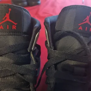 Jordan Athletic Shoes Black and Red