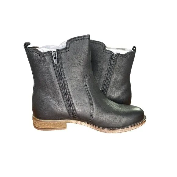 Josef Seibel Black Leather Chelsea Boots Size 6 With Inside Zipper Sienna 80
