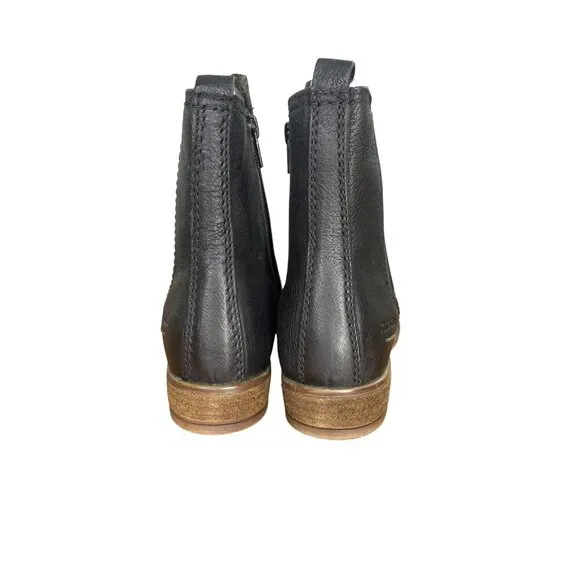 Josef Seibel Black Leather Chelsea Boots Size 6 With Inside Zipper Sienna 80