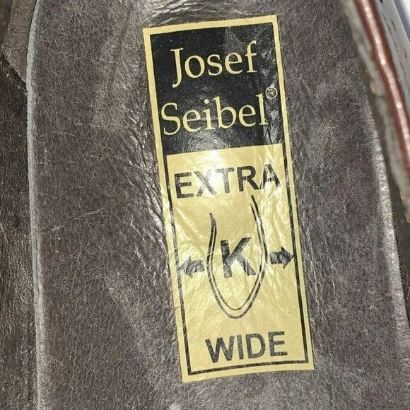 Josef Seibel Brown Leather Oxford Lace Up Dress Shoe 9US/41EU Extra Wide K