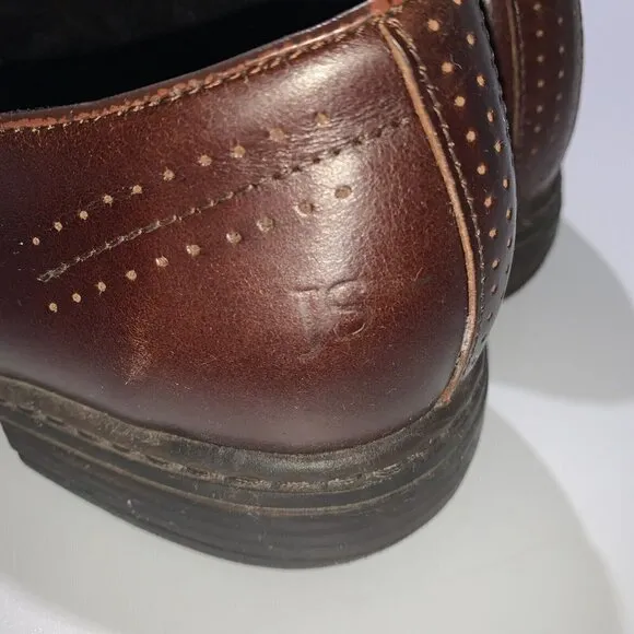 Josef Seibel Brown Leather Oxford Lace Up Dress Shoe 9US/41EU Extra Wide K