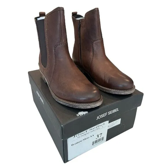 Josef Seibel Sienna 80 Leather Ankle Boots Size EU 37 Womens US 6-6.5