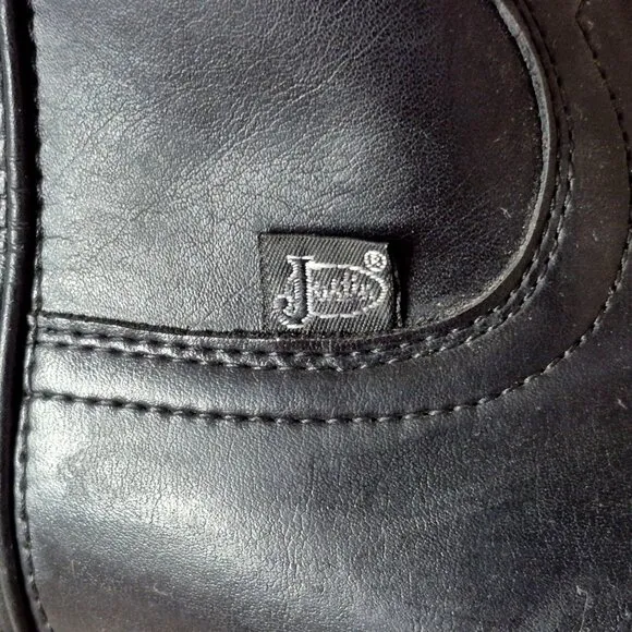 Justin Basics Black Leather Roper Western Cowboy Boots JB3000 Men's Size 10.5 D