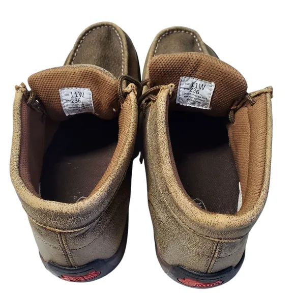 Justin Boots Driver Moc Men's Brown Shoes Size 11W