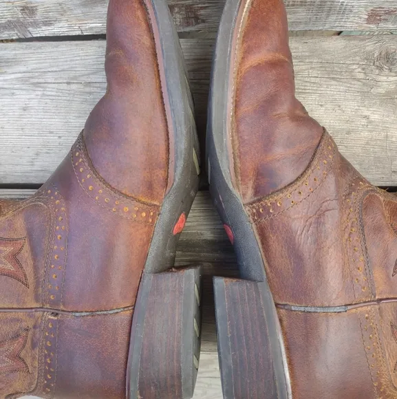 Justin Boots SV2534 Sagen Size 11 D Whiskey Buffalo Saddle Cowboy Western