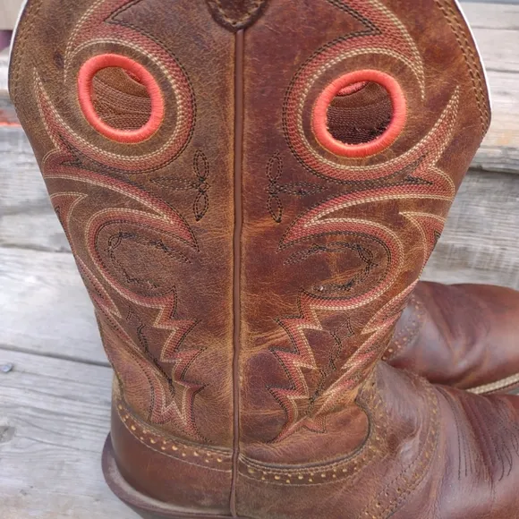 Justin Boots SV2534 Sagen Size 11 D Whiskey Buffalo Saddle Cowboy Western