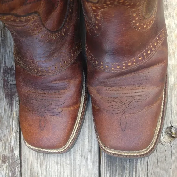 Justin Boots SV2534 Sagen Size 11 D Whiskey Buffalo Saddle Cowboy Western
