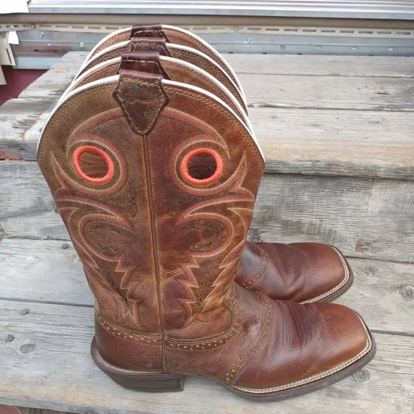 Justin Boots SV2534 Sagen Size 11 D Whiskey Buffalo Saddle Cowboy Western