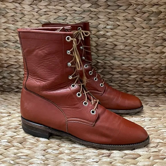 Justin Lace Up‎ Western boots VNTG