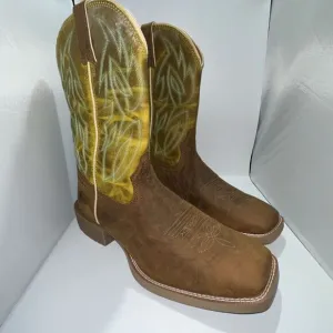 Justin SE7515 Canter Clay Brown Water Buffalo Square Toe Cowboy Boots-10.5 D New