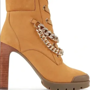 Karl Lagerfeld Paris Victoria Tan Nubuck Ankle Boots Bootie Shoes 6, 6.5, 10 NEW