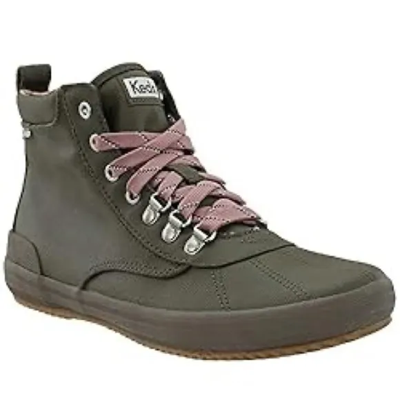 Keds Olive Green Water Stain Resistant Scout ll Splash Canvas Combat Rain Boots
