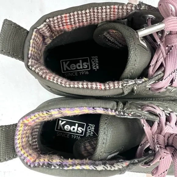 Keds Olive Green Water Stain Resistant Scout ll Splash Canvas Combat Rain Boots