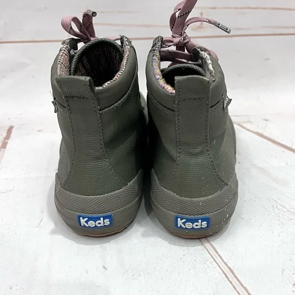 Keds Olive Green Water Stain Resistant Scout ll Splash Canvas Combat Rain Boots