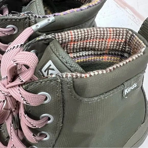 Keds Olive Green Water Stain Resistant Scout ll Splash Canvas Combat Rain Boots