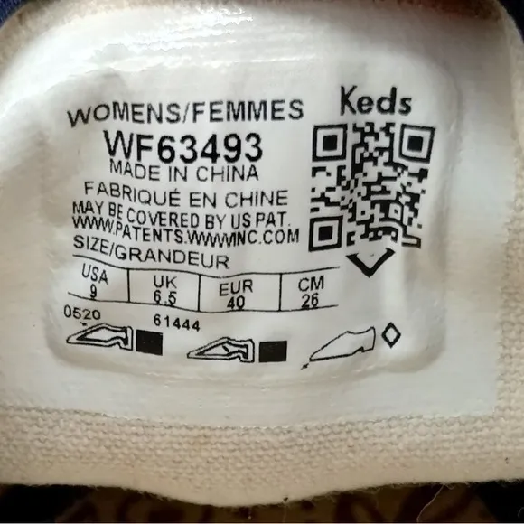 Keds x Rifle Paper Co Posy Embroidered Casual Sneakers Womens Size 9 Blue Pink