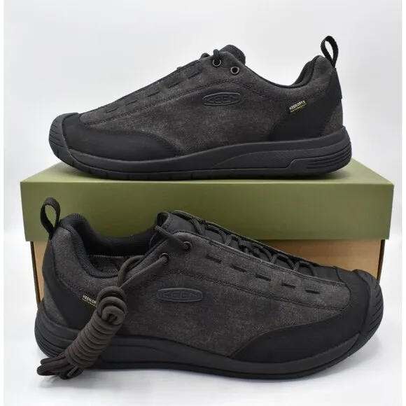 Keen Mens Size 10.5 Jasper II VA Black Waterproof Sneakers Shoes