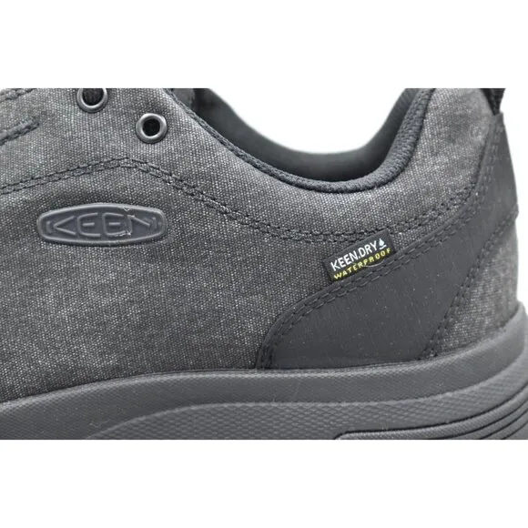 Keen Mens Size 10.5 Jasper II VA Black Waterproof Sneakers Shoes