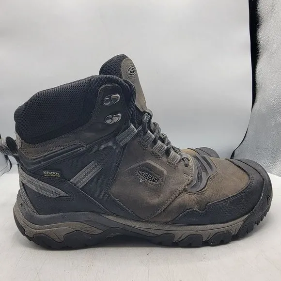 Keen Ridge Flex Mens Size 11 Brown Mid Height Waterproof Hiking Boots 1024911