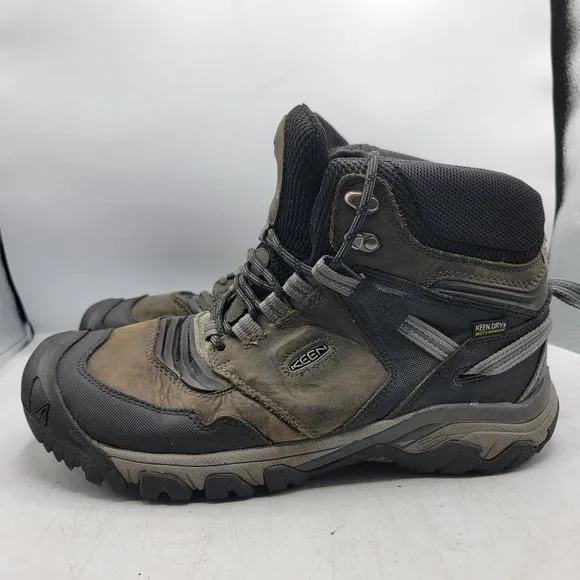 Keen Ridge Flex Mens Size 11 Brown Mid Height Waterproof Hiking Boots 1024911