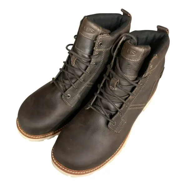 Keen Seattle Men's Brown Leather Lace Up Work Boots Size 11D Utility Outdoor