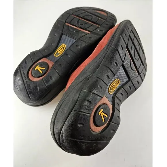 KEEN Shoes Clogs Womens 8 Mules Slip On Brown Suede Leather Comfort Stretch