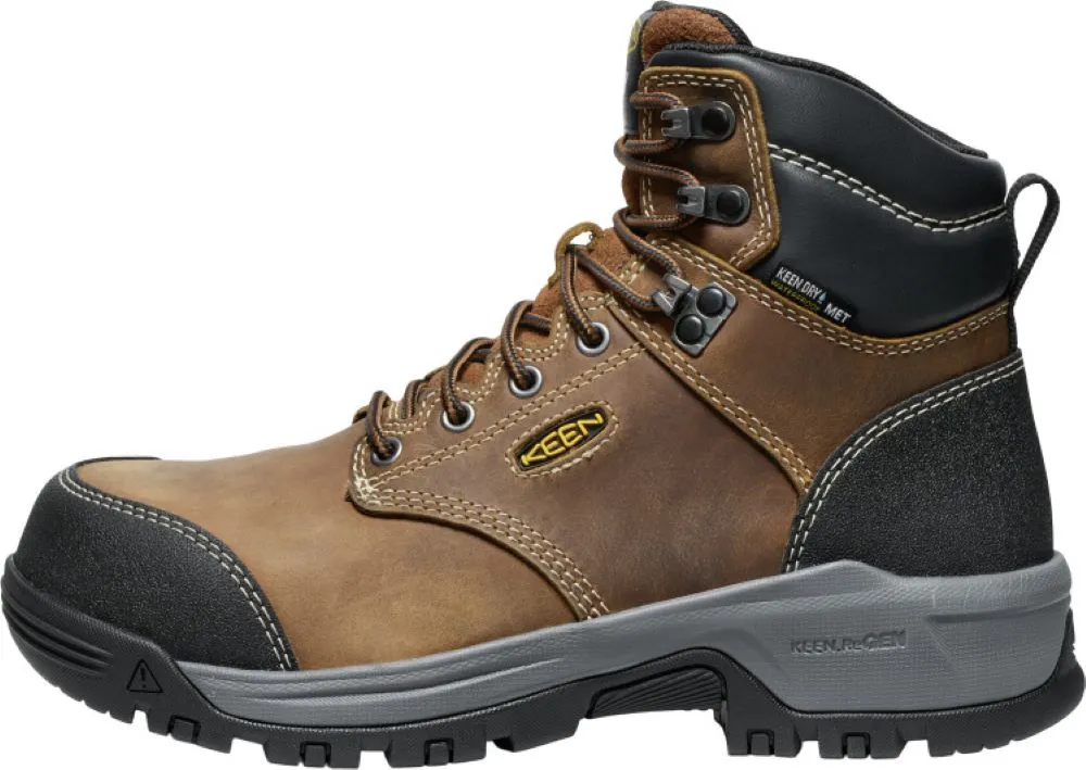 'Keen Utility' Men's 6" Evanston EH WP Metguard - Bison / Black