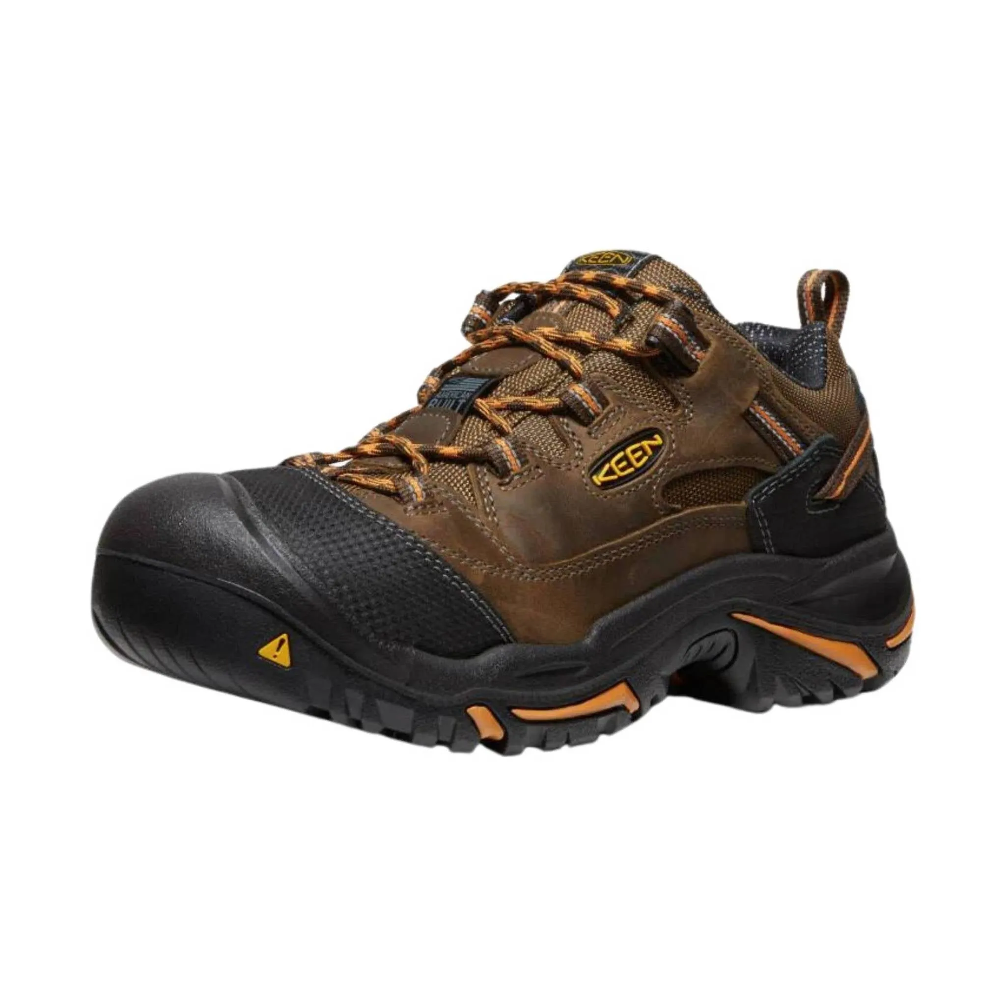 KEEN Utility Men's Braddock Low Soft Toe Work Shoe - Cascade/Orange Ochre