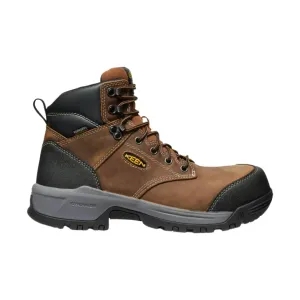 KEEN Utility Men's Evanston 6 Inch Waterproof Carbon Toe Work Boots - Bison/Black