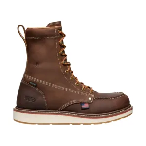 KEEN Utility Men's Liberty 8 Inch Waterproof Carbon Toe Work Boots - Chestnut/Gum