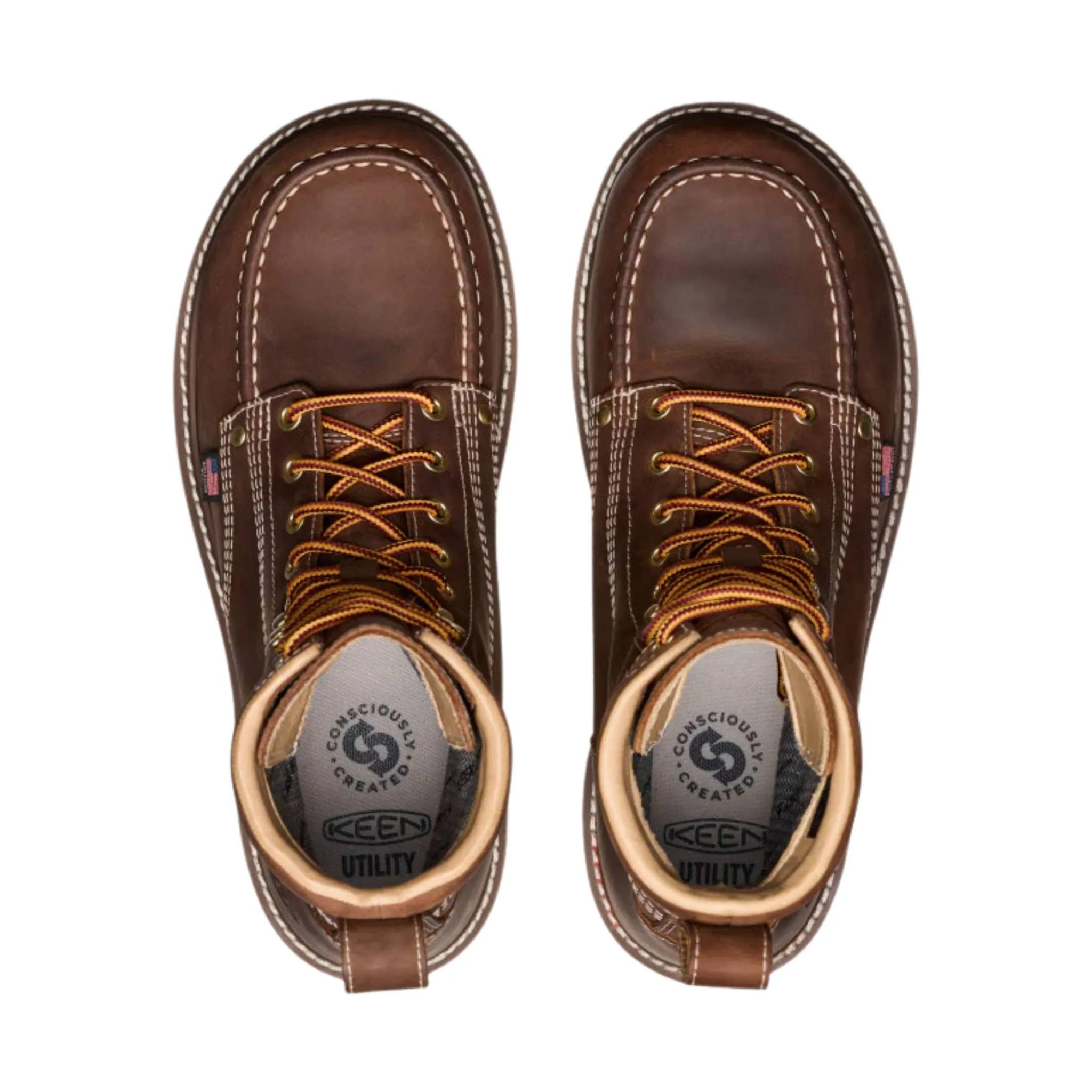 KEEN Utility Men's Liberty 8 Inch Waterproof Carbon Toe Work Boots - Chestnut/Gum