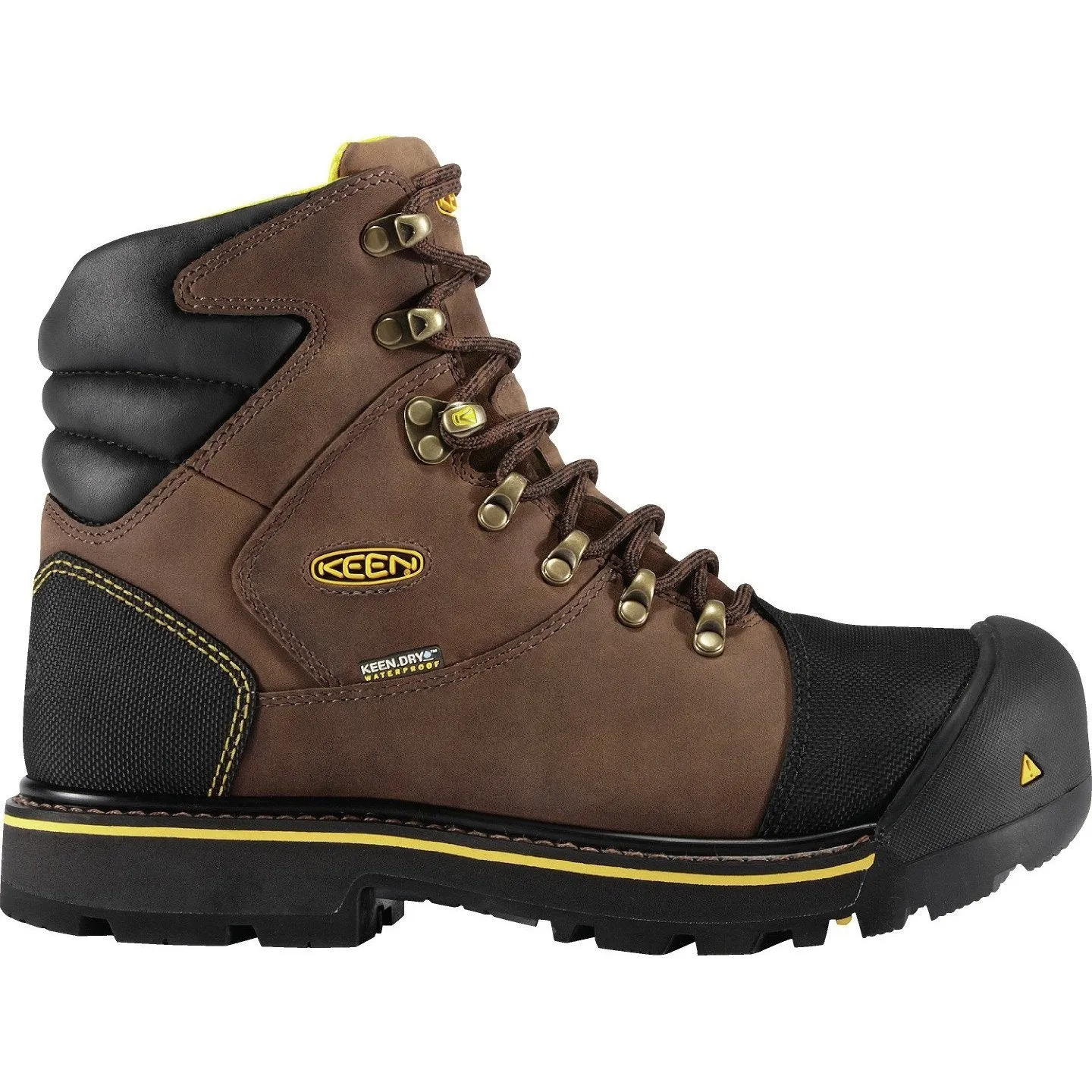 Keen Utility Men's Milwaukee Steel Toe Waterproof Work Boots - Brown - 1009174