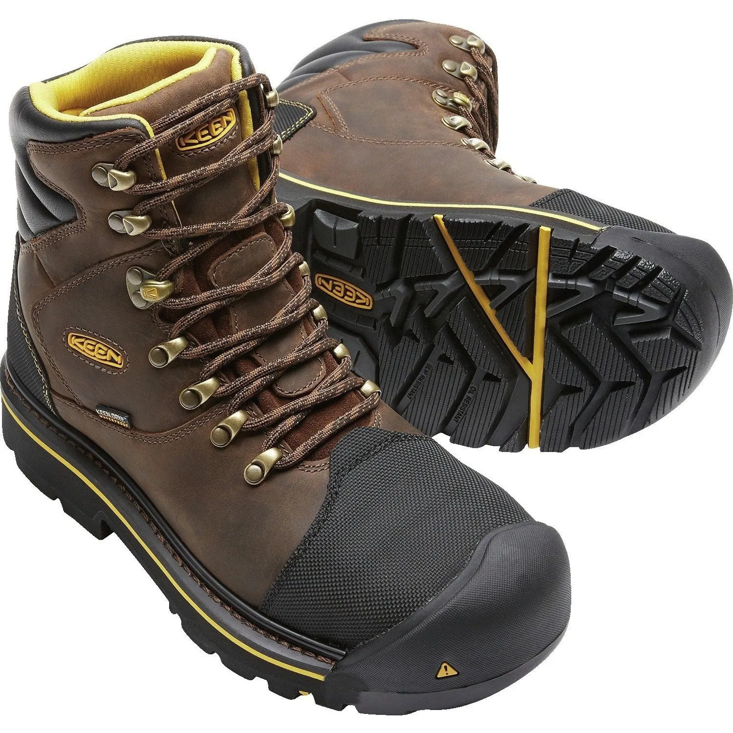 Keen Utility Men's Milwaukee Steel Toe Waterproof Work Boots - Brown - 1009174